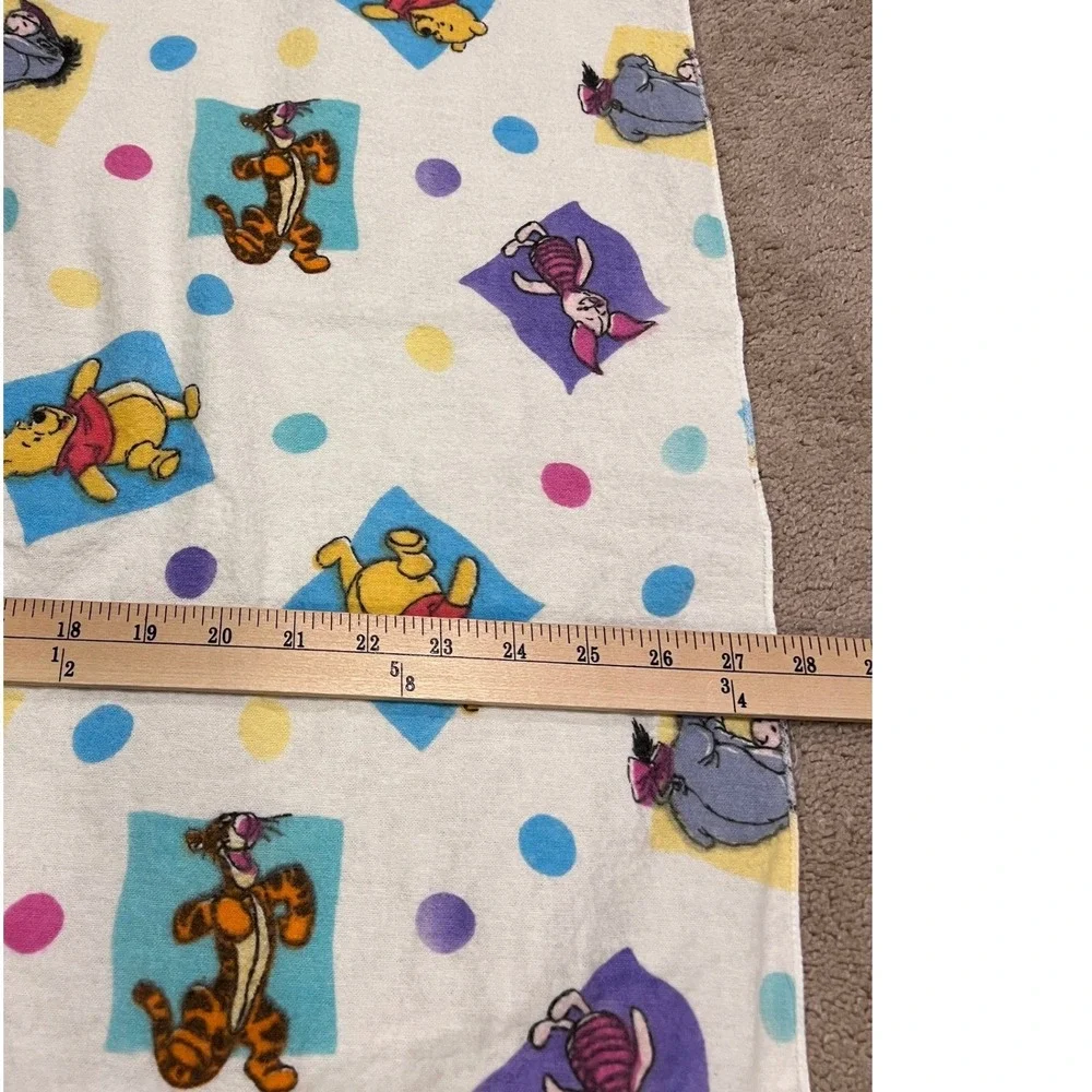 Vintage 90s Disney Winnie the Pooh Baby Receiving Blanket Tigger‎ Eeyore Piglet